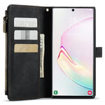 For Samsung Galaxy Note 10 Plus 5G / 4G Phone Cases with Strap CASEME C30 Zipper Multiple Card Holder PU Leather Cover