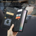 For Samsung Galaxy Note 10 Plus 5G / 4G Phone Cases with Strap CASEME C30 Zipper Multiple Card Holder PU Leather Cover