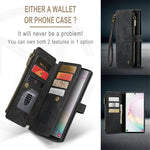 For Samsung Galaxy Note 10 Plus 5G / 4G Phone Cases with Strap CASEME C30 Zipper Multiple Card Holder PU Leather Cover
