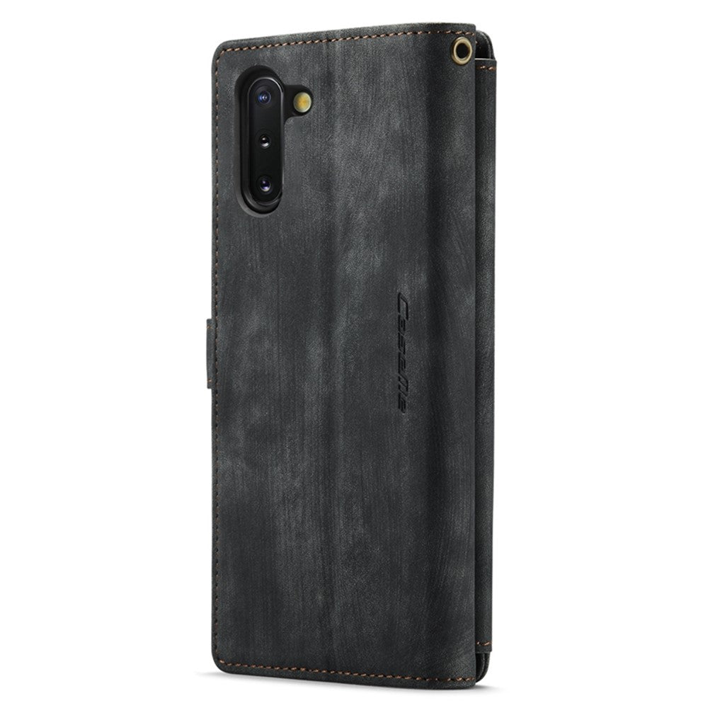 Samsung Galaxy Note 10 5G / 4G mobilskal med Rem CASEME C30 Dragkedja Flera Korthållare PU Läderfodral