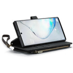 Samsung Galaxy Note 10 5G / 4G mobilskal med Rem CASEME C30 Dragkedja Flera Korthållare PU Läderfodral