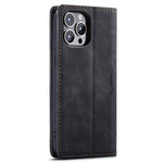 CASEME 013 Series Flip Wallet Case for iPhone 14 Pro Max 6.7 inch, Magnetic Auto-absorbed Stand Drop-proof PU Leather Phone Cover