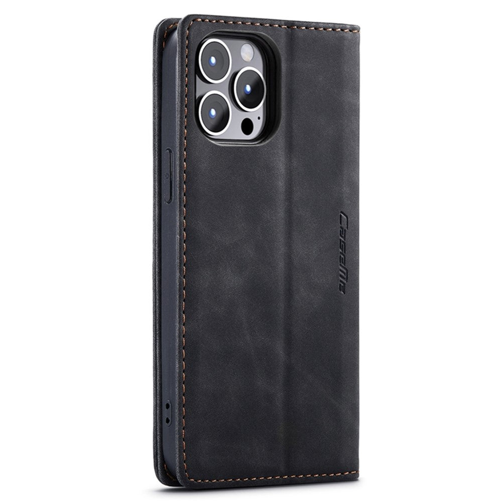 CASEME 013 Series Flip Wallet Case for iPhone 14 Pro Max 6.7 inch, Magnetic Auto-absorbed Stand Drop-proof PU Leather Phone Cover