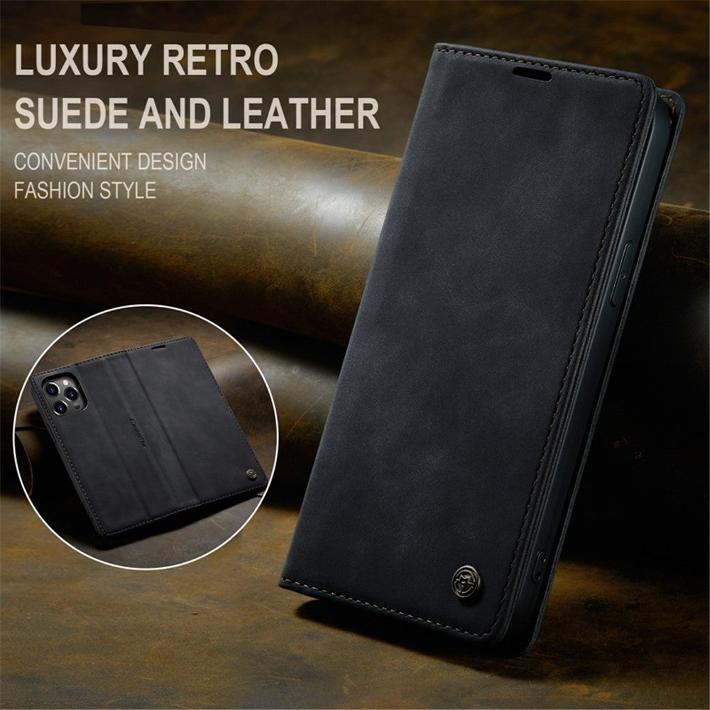 CASEME 013 Series Flip Wallet Case for iPhone 14 Pro Max 6.7 inch, Magnetic Auto-absorbed Stand Drop-proof PU Leather Phone Cover