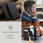 CASEME 013 Series Flip Wallet Case for iPhone 14 Pro Max 6.7 inch, Magnetic Auto-absorbed Stand Drop-proof PU Leather Phone Cover