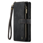For Xiaomi Poco M5s 4G / Redmi Note 10 4G / Redmi Note 10S 4G Phone Cases with Strap CASEME C30 Zipper Multiple Card Holder PU Leather Cover
