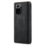 For Xiaomi Poco M5s 4G / Redmi Note 10 4G / Redmi Note 10S 4G Phone Cases with Strap CASEME C30 Zipper Multiple Card Holder PU Leather Cover