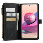 For Xiaomi Poco M5s 4G / Redmi Note 10 4G / Redmi Note 10S 4G Phone Cases with Strap CASEME C30 Zipper Multiple Card Holder PU Leather Cover