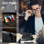 For iPhone 12 Pro Max Phone Cases with Strap CASEME C30 Zipper Multiple Card Holder PU Leather Cover