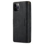 For iPhone 12 / 12 Pro Phone Cases with Strap CASEME C30 Zipper Multiple Card Holder PU Leather Cover