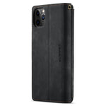 For iPhone 11 Pro Max Phone Cases with Strap CASEME C30 Zipper Multiple Card Holder PU Leather Cover