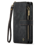 For iPhone 11 Pro Phone Cases with Strap CASEME C30 Zipper Multiple Card Holder PU Leather Cover