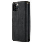 For iPhone 11 Pro Phone Cases with Strap CASEME C30 Zipper Multiple Card Holder PU Leather Cover