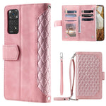For Xiaomi Redmi Note 12 Pro 4G / Note 11 Pro 4G (MediaTek) / Note 11 Pro 5G (Qualcomm) Protective Phone Case, 005 Style Leather Rhombus Texture Stand Wallet Shell with Zipper Pocket