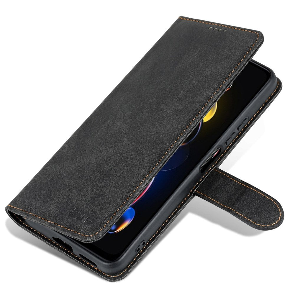 AZNS mobilskal för Xiaomi Redmi Note 11T Pro 5G / Note 11T Pro+ 5G / Poco X4 GT 5G / Redmi K50i 5G, Stoppsäkert PU-läder Flip-plånboksfodral med stativ