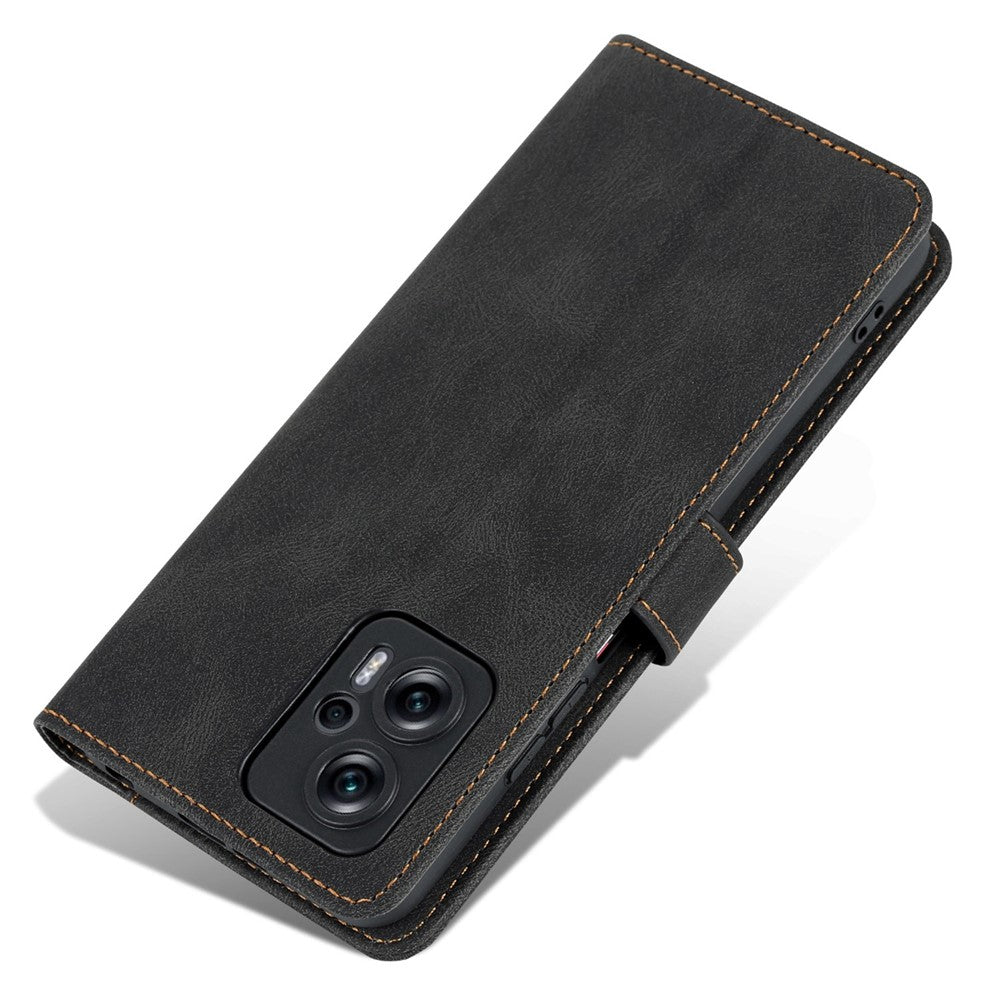 AZNS mobilskal för Xiaomi Redmi Note 11T Pro 5G / Note 11T Pro+ 5G / Poco X4 GT 5G / Redmi K50i 5G, Stoppsäkert PU-läder Flip-plånboksfodral med stativ