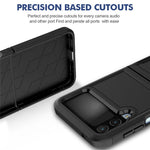 Til Samsung Galaxy Z Flip4 5G Hard PC + Blød TPU Beskyttende Telefoncover Anti-fald Hybrid Etui