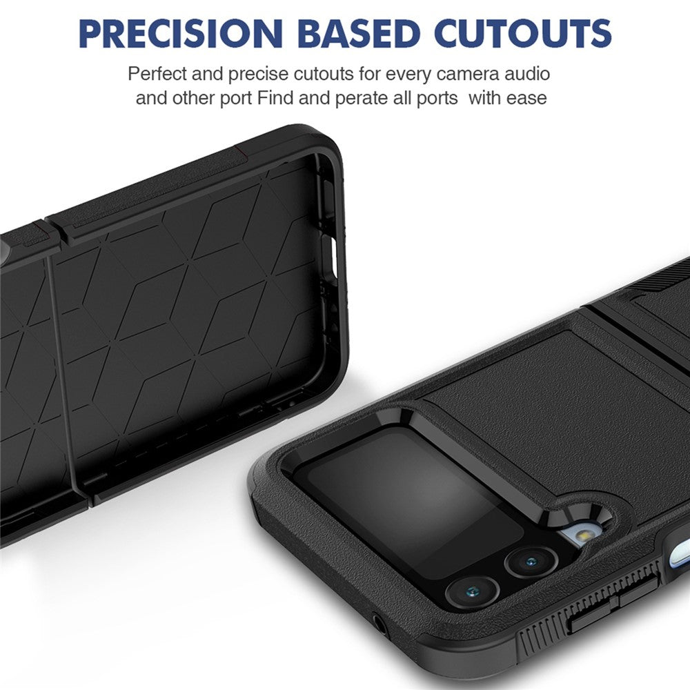Til Samsung Galaxy Z Flip4 5G Hard PC + Blød TPU Beskyttende Telefoncover Anti-fald Hybrid Etui