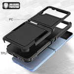 Til Samsung Galaxy Z Flip4 5G Hard PC + Blød TPU Beskyttende Telefoncover Anti-fald Hybrid Etui