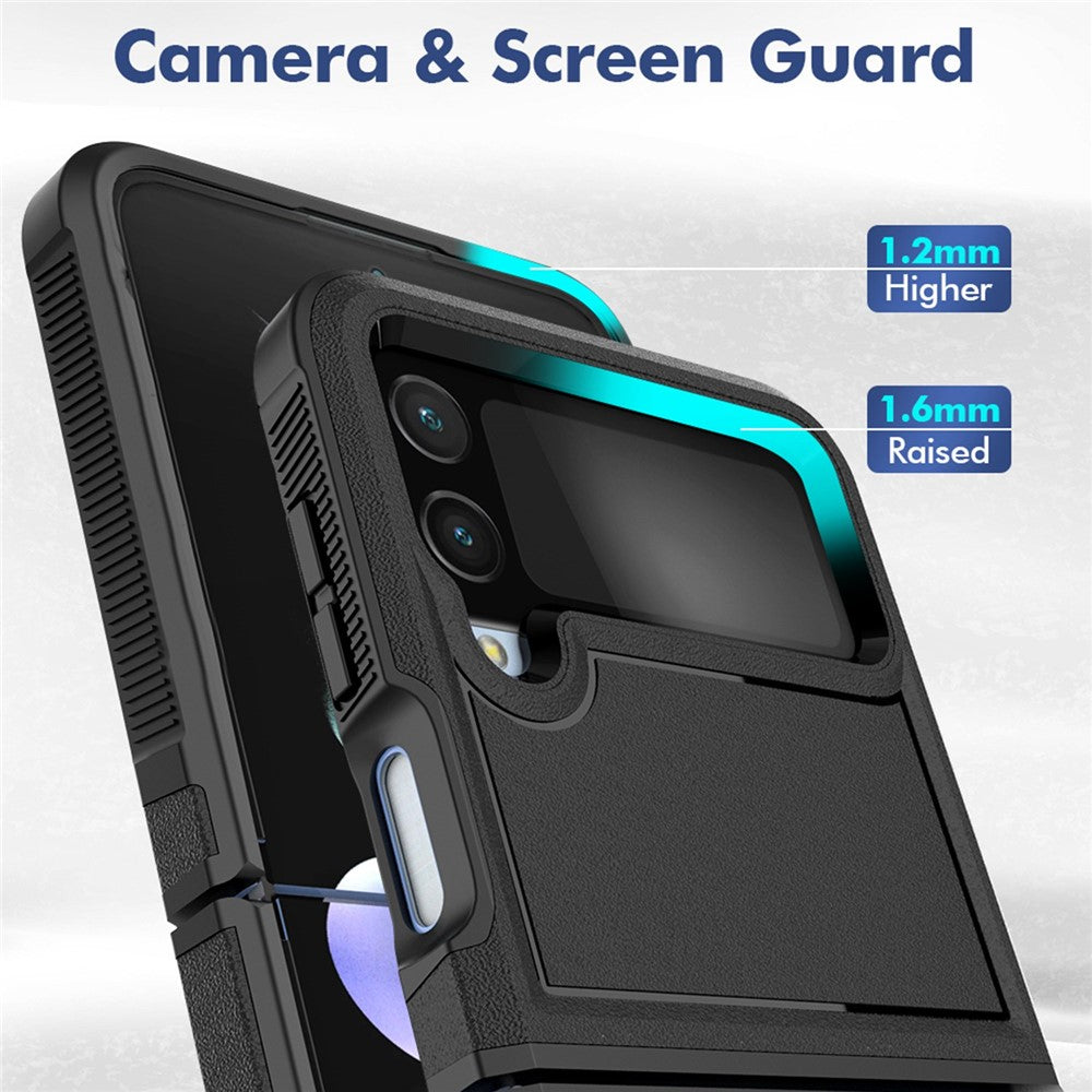 Til Samsung Galaxy Z Flip4 5G Hard PC + Blød TPU Beskyttende Telefoncover Anti-fald Hybrid Etui