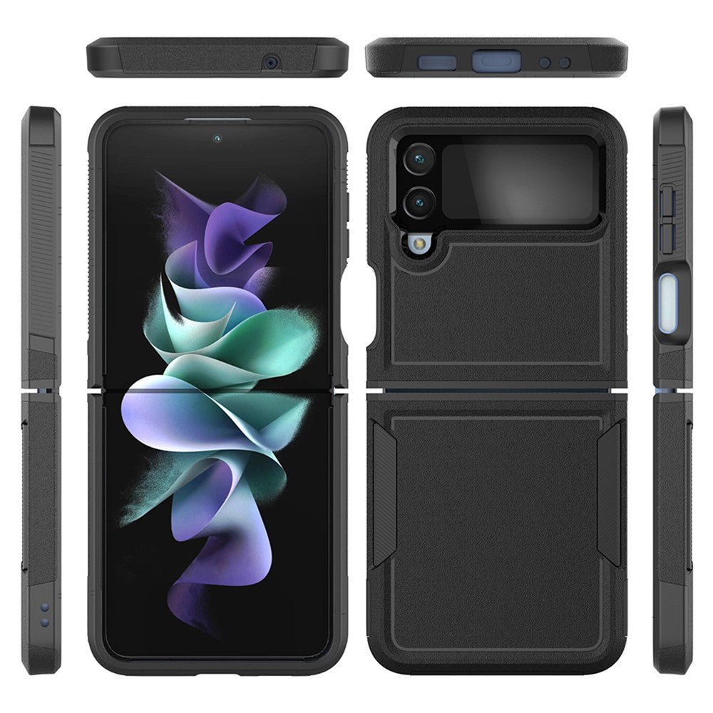 Til Samsung Galaxy Z Flip4 5G Hard PC + Blød TPU Beskyttende Telefoncover Anti-fald Hybrid Etui
