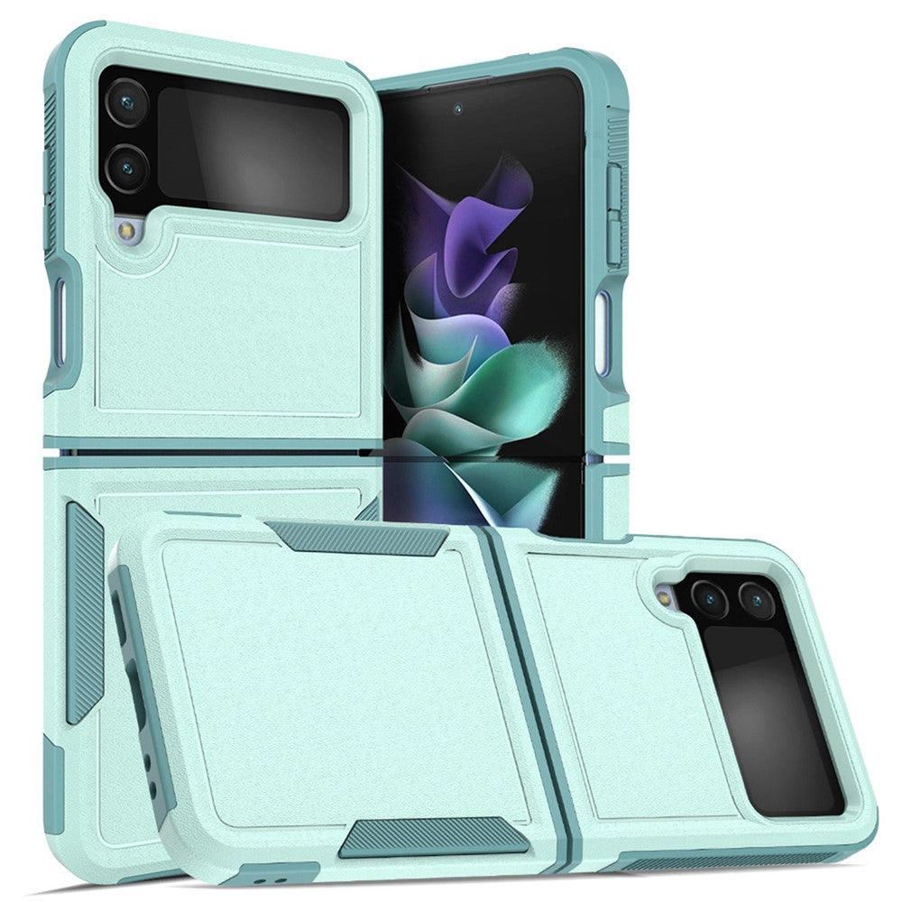 Til Samsung Galaxy Z Flip4 5G Hard PC + Blød TPU Beskyttende Telefoncover Anti-fald Hybrid Etui