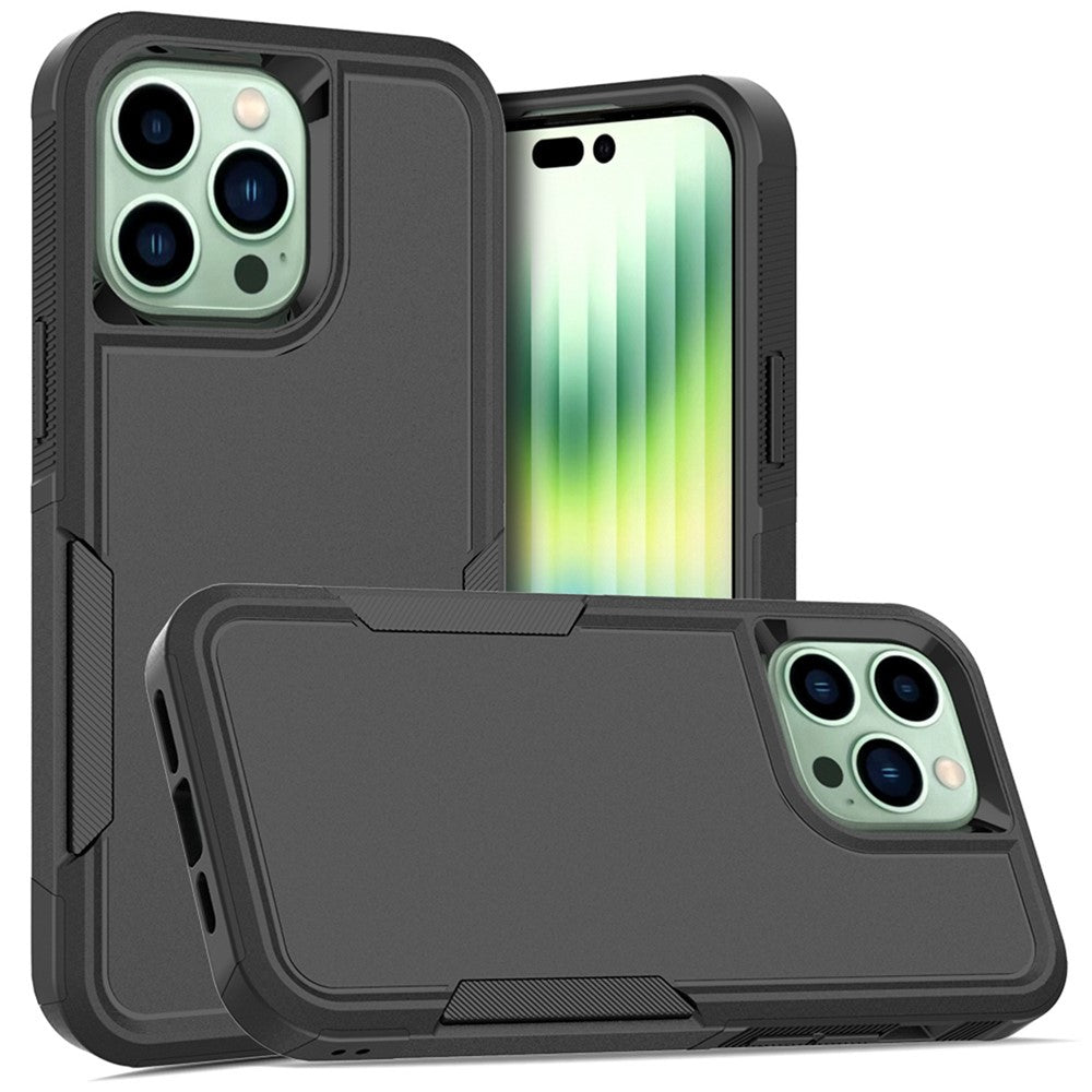 Til iPhone 14 Pro Max 6,7 tommer Hard PC + Soft TPU Dobbeltlagsbeskyttelsescover Ridsefast Telefoncover