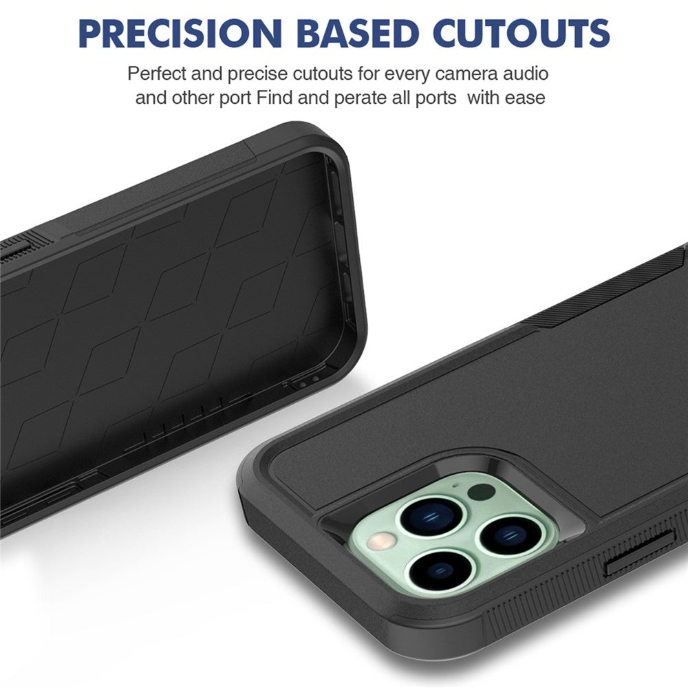Til iPhone 14 Pro Max 6,7 tommer Hard PC + Soft TPU Dobbeltlagsbeskyttelsescover Ridsefast Telefoncover