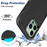 Til iPhone 14 Pro Max 6,7 tommer Hard PC + Soft TPU Dobbeltlagsbeskyttelsescover Ridsefast Telefoncover
