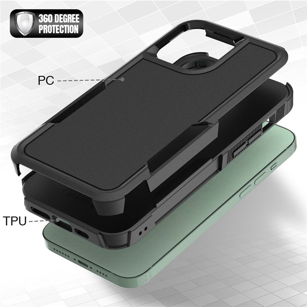 Til iPhone 14 Pro Max 6,7 tommer Hard PC + Soft TPU Dobbeltlagsbeskyttelsescover Ridsefast Telefoncover