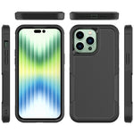 Til iPhone 14 Pro Max 6,7 tommer Hard PC + Soft TPU Dobbeltlagsbeskyttelsescover Ridsefast Telefoncover