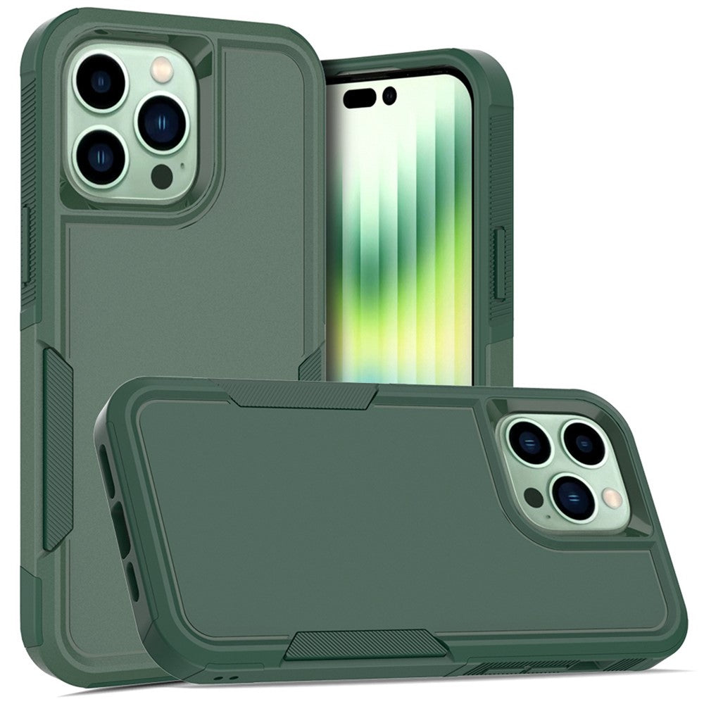 Til iPhone 14 Pro Max 6,7 tommer Hard PC + Soft TPU Dobbeltlagsbeskyttelsescover Ridsefast Telefoncover
