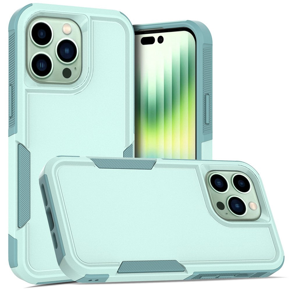 Til iPhone 14 Pro Max 6,7 tommer Hard PC + Soft TPU Dobbeltlagsbeskyttelsescover Ridsefast Telefoncover