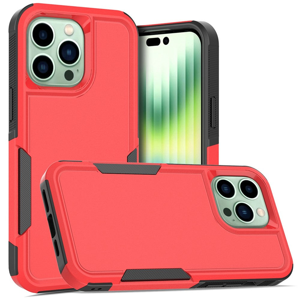 Til iPhone 14 Pro Max 6,7 tommer Hard PC + Soft TPU Dobbeltlagsbeskyttelsescover Ridsefast Telefoncover