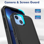 For iPhone 14 Plus 6.7 inch Phone Case Shell Anti-fingerprint Hard PC+TPU Mobile Phone Cover