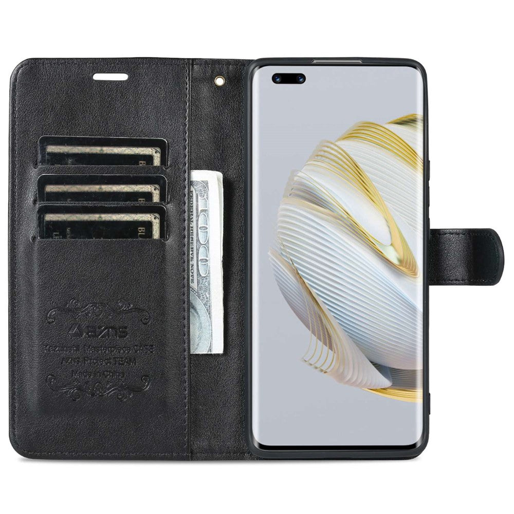AZNS Drop-proof Flip Wallet Case for Huawei nova 10 Pro 4G, Full Protection PU Leather Magnetic Closure Anti-scratch Phone Cover with Viewing Stand