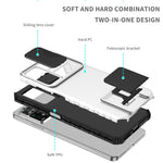For Xiaomi Redmi Note 11 Pro 5G (Qualcomm) / Note 11 Pro 4G (Mediatek) Kickstand PC + TPU Back Cover Slide Camera Phone Case