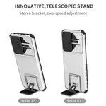 For Xiaomi Redmi Note 11 Pro 5G (Qualcomm) / Note 11 Pro 4G (Mediatek) Kickstand PC + TPU Back Cover Slide Camera Phone Case