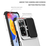 For Xiaomi Redmi Note 11 Pro 5G (Qualcomm) / Note 11 Pro 4G (Mediatek) Kickstand PC + TPU Back Cover Slide Camera Phone Case