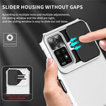 For Xiaomi Redmi Note 11 Pro 5G (Qualcomm) / Note 11 Pro 4G (Mediatek) Kickstand PC + TPU Back Cover Slide Camera Phone Case
