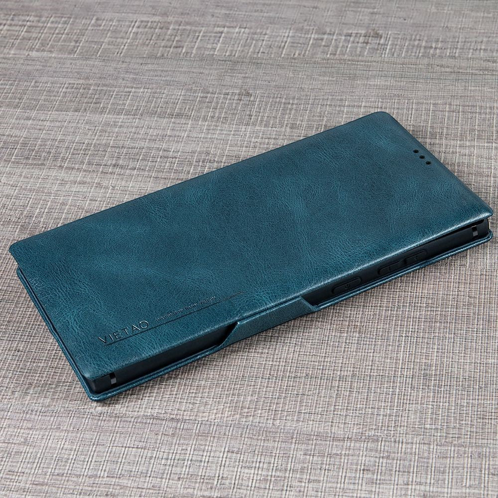 For Samsung Galaxy S22 Ultra 5G Card Holder PU Leather Cover Stand Folio Flip Protective Phone Case
