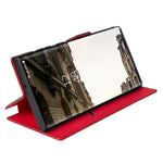 For Samsung Galaxy S22 Ultra 5G Card Holder PU Leather Cover Stand Folio Flip Protective Phone Case