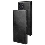 For Samsung Galaxy S22 Ultra 5G Card Holder PU Leather Cover Stand Folio Flip Protective Phone Case