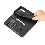 AZNS For Huawei nova 10 4G Shockproof Phone Flip Wallet Case Magnetic Auto Closing PU Leather Viewing Stand Protective Cover- Black