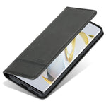AZNS For Huawei nova 10 4G Shockproof Phone Flip Wallet Case Magnetic Auto Closing PU Leather Viewing Stand Protective Cover- Black
