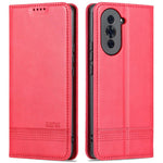 AZNS For Huawei nova 10 4G Shockproof Phone Flip Wallet Case Magnetic Auto Closing PU Leather Viewing Stand Protective Cover- Black