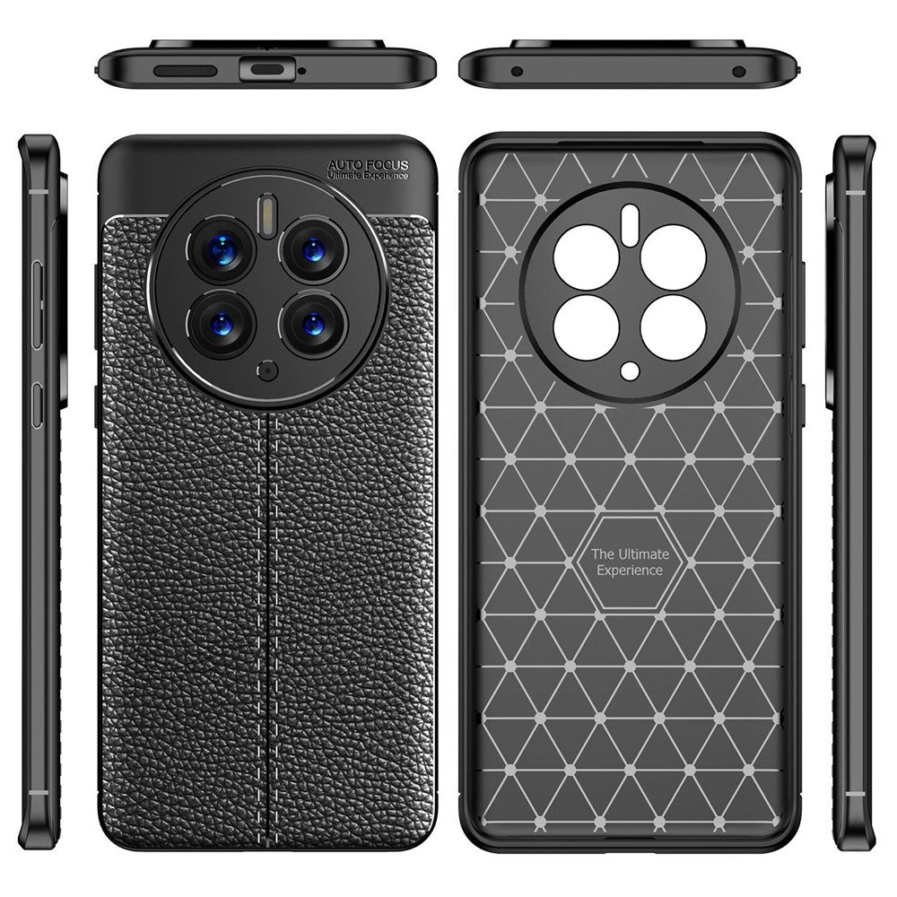 For Huawei Mate 50 Pro Litchi Texture TPU Phone Case Precise Cutout Camera Protection Cover