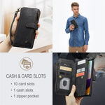 For Samsung Galaxy A52 4G / 5G / A52s 5G Phone Cases with Strap CASEME C30 Zipper Multiple Card Holder PU Leather Cover