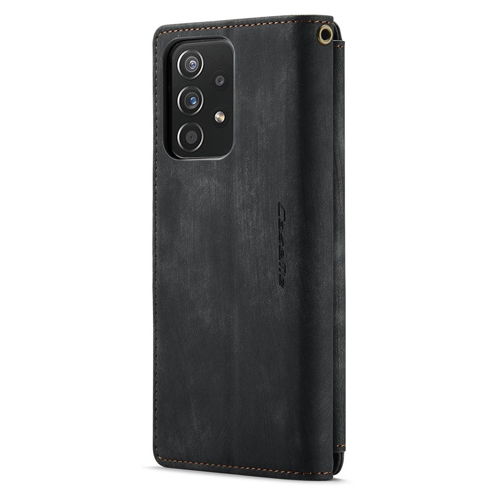 For Samsung Galaxy A52 4G / 5G / A52s 5G Phone Cases with Strap CASEME C30 Zipper Multiple Card Holder PU Leather Cover