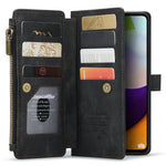 For Samsung Galaxy A52 4G / 5G / A52s 5G Phone Cases with Strap CASEME C30 Zipper Multiple Card Holder PU Leather Cover